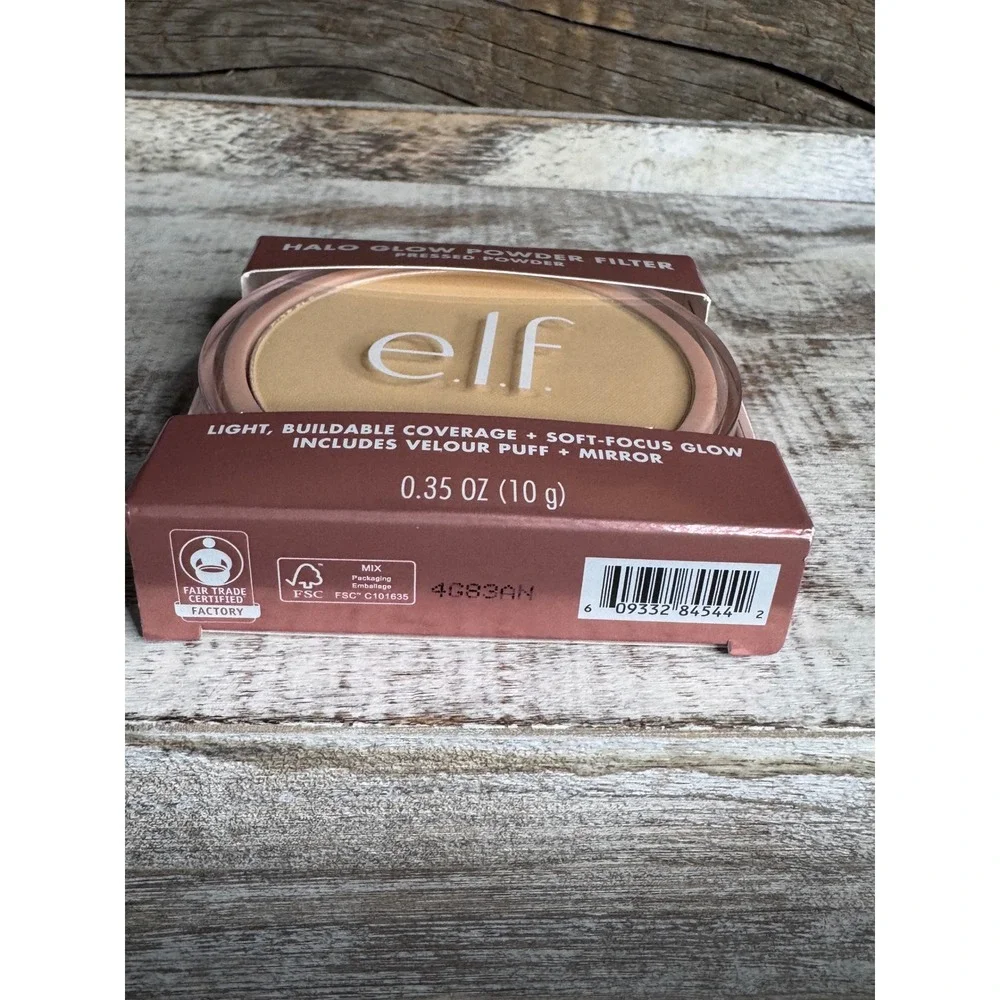 e.l.f. Halo Glow Powder Filter Ultra-Fine Pressed Powder Fair Warm MSRP $14